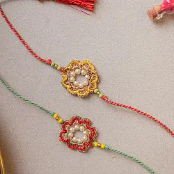 Crochet Rakhi -⚬- Moon shine Crochet Rakhi (Set of 2) 11