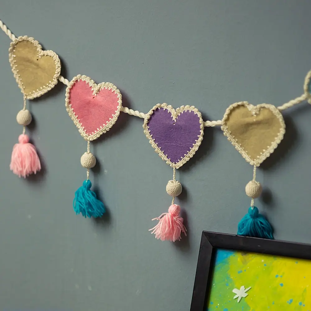 Crochet Toran |Kids Room Decor Bunting ~ Hearts