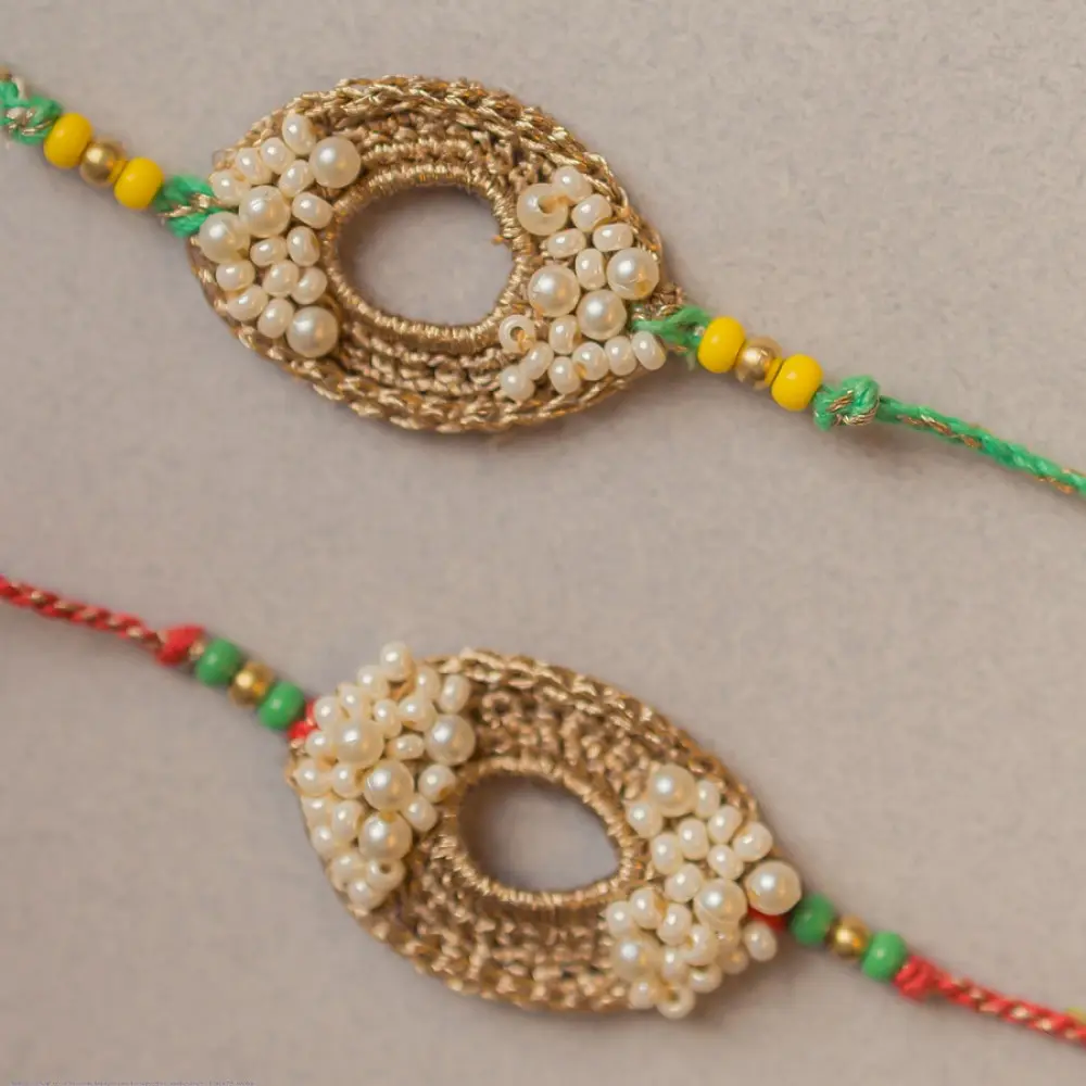 shop Moon and shine Crochet Rakhi (Set of 2)