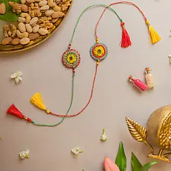 Crochet Rakhi -⚬- Handmade Sadabahaar Crochet Rakhi (Set of 2) 18