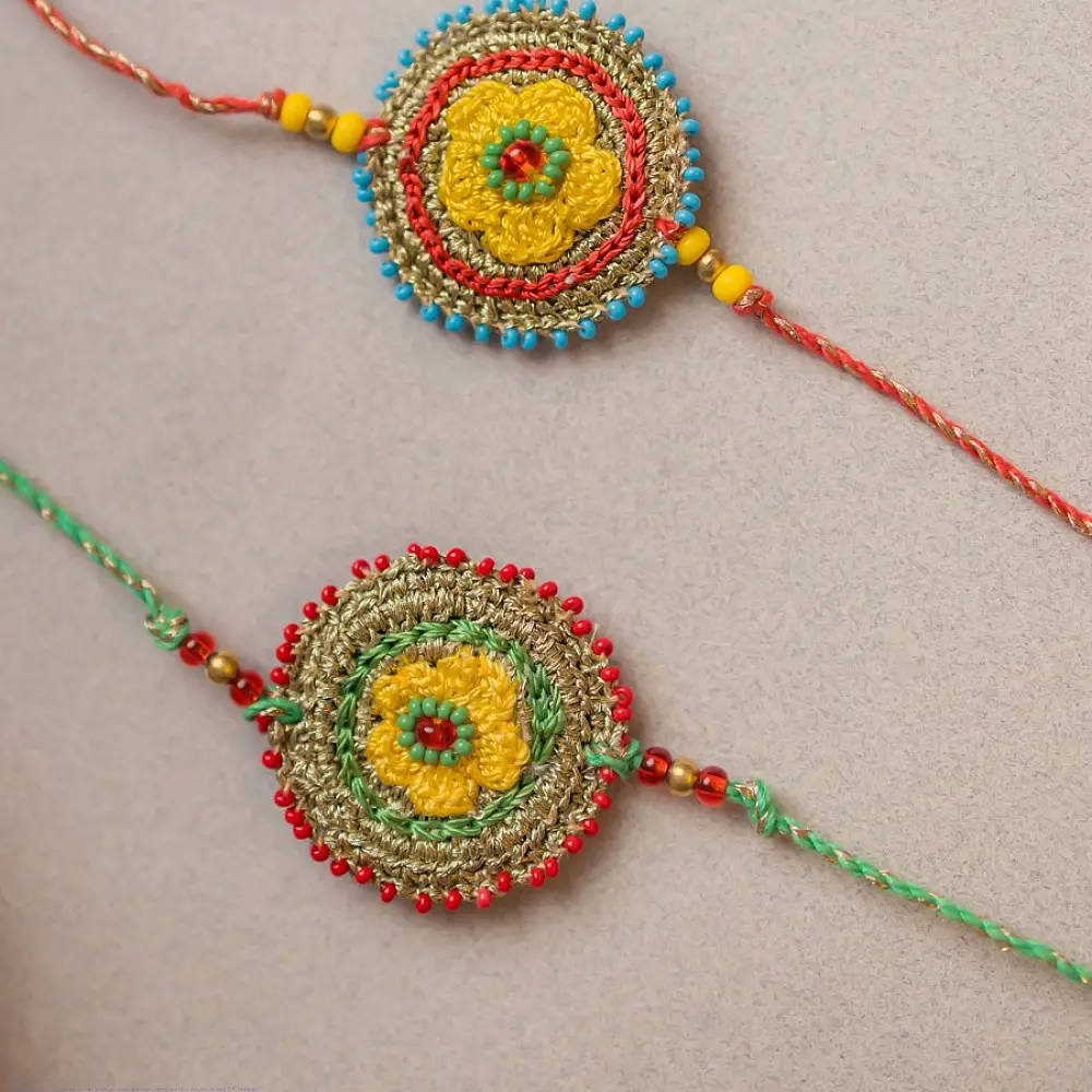 shop Handmade Crochet Rakhi (Set of 2) - 18