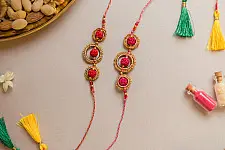 Crochet Rakhi -⚬- Handmade Sacred Loop Crochet Rakhi (Set of 2) 20