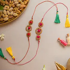 Crochet Rakhi -⚬- Handmade Sacred Loop Crochet Rakhi (Set of 2) 20
