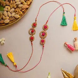 Crochet Rakhi -⚬- Handmade Sacred Loop Crochet Rakhi (Set of 2) 20