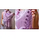 A Symphony in Color | Hand Knitted Crochet Chanderi Stole - C