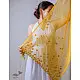 A Symphony in Color | Hand Knitted Crochet Chanderi Stole - D90