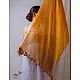 A Symphony in Color | Hand Knitted Crochet Chanderi Stole - F