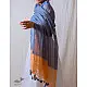 A Symphony in Color | Hand Knitted Crochet Chanderi Stole - H