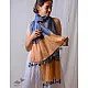 A Symphony in Color | Hand Knitted Crochet Chanderi Stole - H