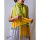 A Symphony in Color | Hand Knitted Crochet Chanderi Stole - L