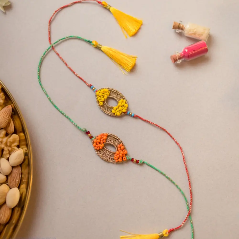 shop Handmade Crochet Rakhi (Set of 2) 21