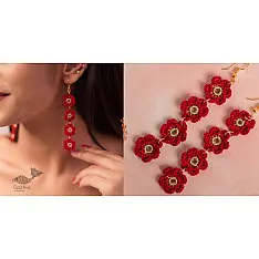 Crochet | Red Daisies Danglers