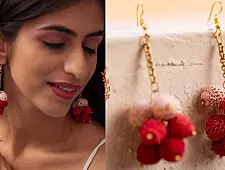Crochet | Swing Earrings ~ Red Ombre
