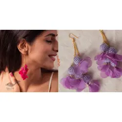 Crochet | Swing Floral Earrings ( Three Options - Pink / Purple / Yellow )