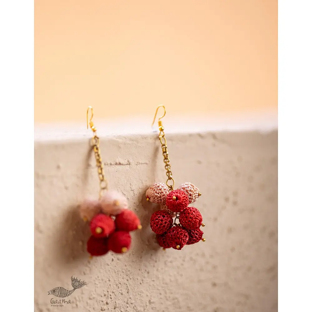 Crochet | Swing Earrings ~ Red Ombre