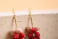 Crochet | Swing Earrings ~ Red Ombre