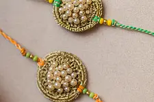Crochet Rakhi -⚬- Handmade Pearl Knot Crochet Rakhi (Set of 2) 23