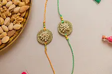 Crochet Rakhi -⚬- Handmade Pearl Knot Crochet Rakhi (Set of 2) 23