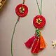 shop Coral Reef Crochet Rakhi & Lumba Set (Set of 2)