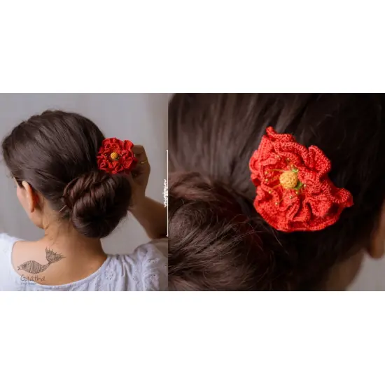 shop Hair Stick - Red Poppy 