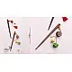 Crochet ✩ Multi colored Crochet & Block Hair Sticks (Pair)