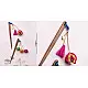 Handmade floral hair stick crafted with delicate thread and wood