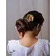 Crochet ✩  Hair Stick - Shimmer and Green Lotus 