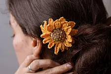 Crochet ✩ Hair Stick - Sunflower 