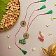 shop Green Jewel Crochet Rakhi & Lumba Set (Set of 2)