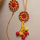 shop Red Mandala Crochet Rakhi & Lumba Set (Set of 2)