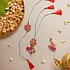 shop Coral Red Crochet Rakhi & Lumba Set (Set of 2)