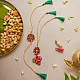 shop Red Stone Crochet Rakhi & Lumba Set (Set of 2)