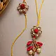 shop Antique Flower Crochet Rakhi & Lumba Set (Set of 2)