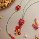 shop Red Flower Crochet Rakhi & Lumba Set (Set of 2)