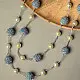 Crochet Necklace | Nakshatra Moon Necklace ~ Lilac Gold Beads