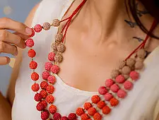 Crochet Necklace | Mausam Necklace ~ Rust