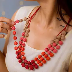Crochet Necklace | Mausam Necklace ~ Rust