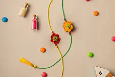 Crochet Rakhi -⚬- Stars Crochet Rakhi Set (Set of 2)