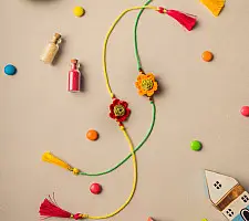 Crochet Rakhi -⚬- Stars Crochet Rakhi Set (Set of 2)