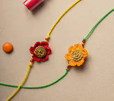 Crochet Rakhi -⚬- Stars Crochet Rakhi Set (Set of 2)