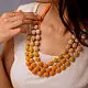 Crochet Necklace | Mausam Necklace ~ Peach