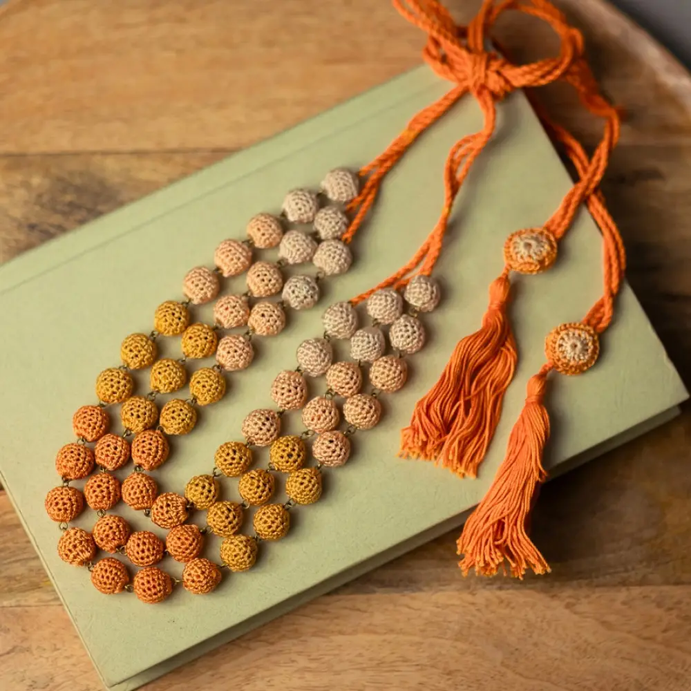 Crochet Necklace | Mausam Necklace ~ Peach