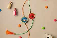 Crochet Rakhi -⚬- Universe Crochet Rakhi Set (Set of 2)