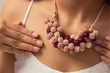 Crochet Necklace | Guldasta Necklace ~ Rust