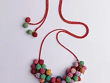 Crochet Necklace | Guldasta Necklace ~ Multicoloured