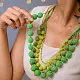 Crochet Necklace | Aadya Necklace ~ Green Ombre