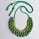 Crochet Necklace | Aadya Necklace ~ Green Ombre