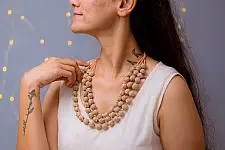 Crochet Necklace | Aadya Necklace ~ Rose Gold