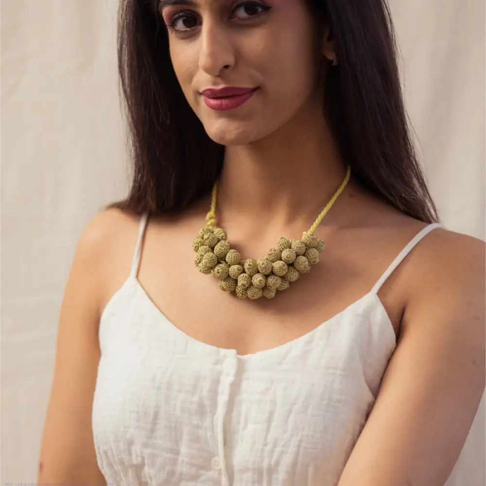 Crochet Necklace | Devi Necklace ~ Gold