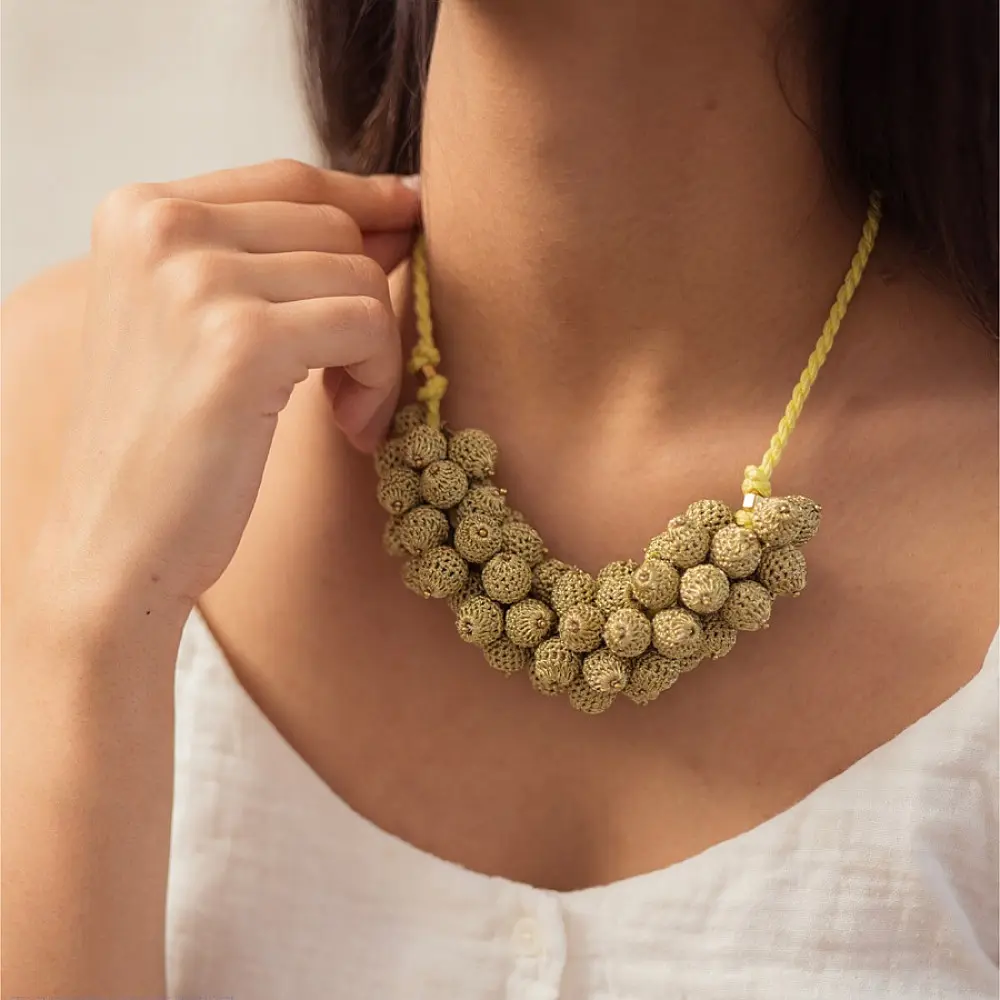 Crochet Necklace | Devi Necklace ~ Gold
